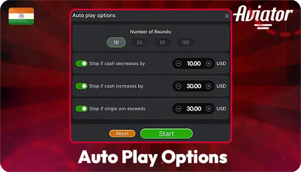 Auto play Aviator Casino Settings Panel with Flexible Customization